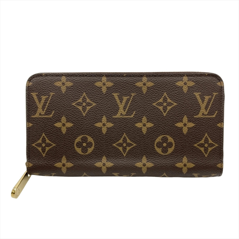 Louis Vuitton Zippy Wallet Long Wallet, Monogram Canvas, M41895, Brown, Gold ...